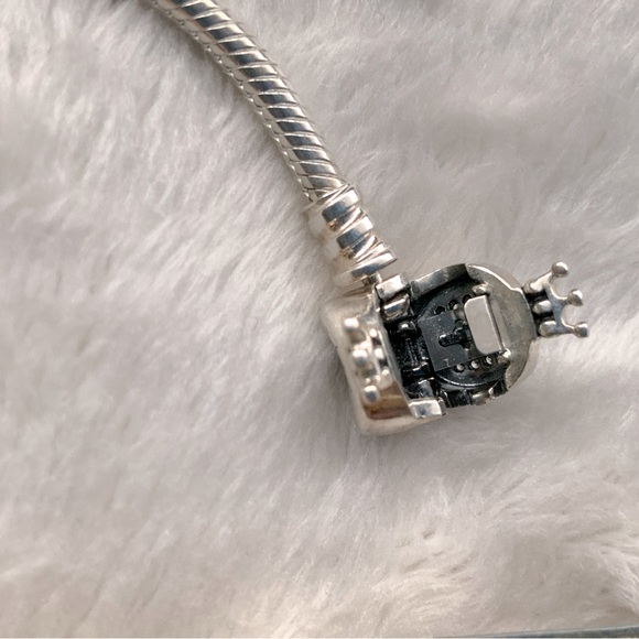 Genuine Pandora Snake Chain Crown O Clasp Bracelet - Picture 9 of 11